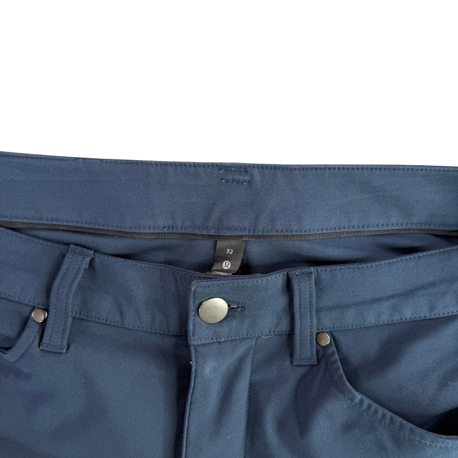 Lululemon Abc Pant Slim Mens 32 Navy Blue Warpstreme Performance Lm5ad9s